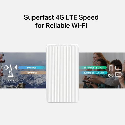 Εικόνα της Router Mercusys 4G LTE AC1200 Wireless Dual Band MB130-4G