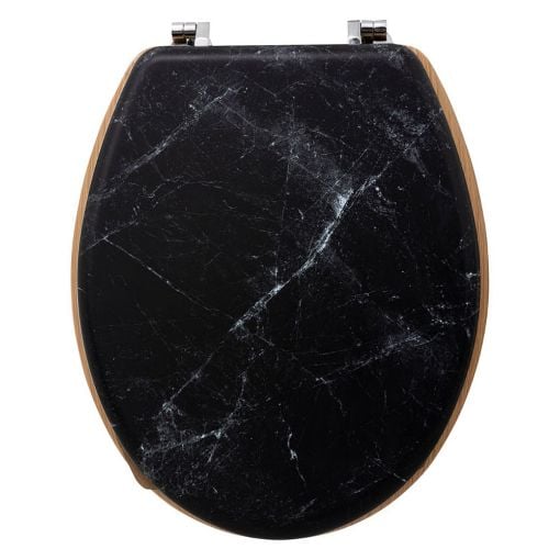 Εικόνα της Καπάκι Λεκάνης 5five Μαύρο 36x42,5x5,3cm 174791B