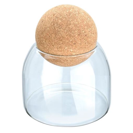 Εικόνα της Δοχείο Αποθήκευσης Γυάλινο 450ml Estia με Καπάκι Φελλού 01-19600