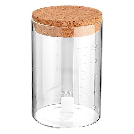 Εικόνα της Δοχείο Αποθήκευσης Γυάλινο 500ml Estia με Καπάκι Φελλού 01-25076