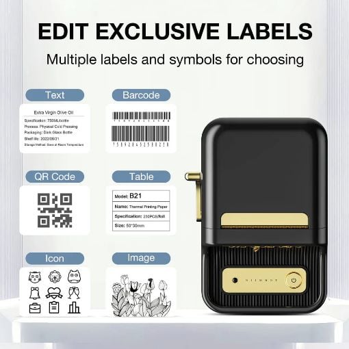 Εικόνα της Εκτυπωτής Ετικετών Niimbot B21 Wireless Black