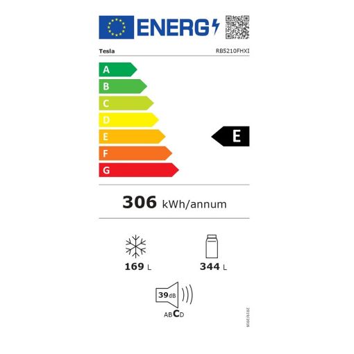 Εικόνα της Ψυγείο Ντουλάπα Tesla RB5210FHXI 513lt Total No Frost Inox