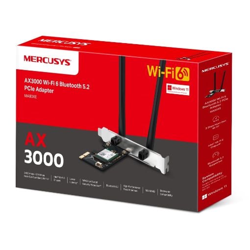 Εικόνα της Mercusys MA80XE Wi-Fi 6 Bluetooth 5.2 PCIe Adapter AX3000