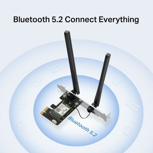 Εικόνα της Mercusys MA80XE Wi-Fi 6 Bluetooth 5.2 PCIe Adapter AX3000