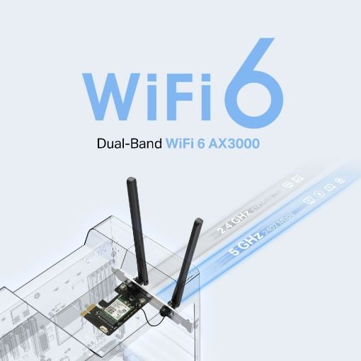 Εικόνα της Mercusys MA80XE Wi-Fi 6 Bluetooth 5.2 PCIe Adapter AX3000