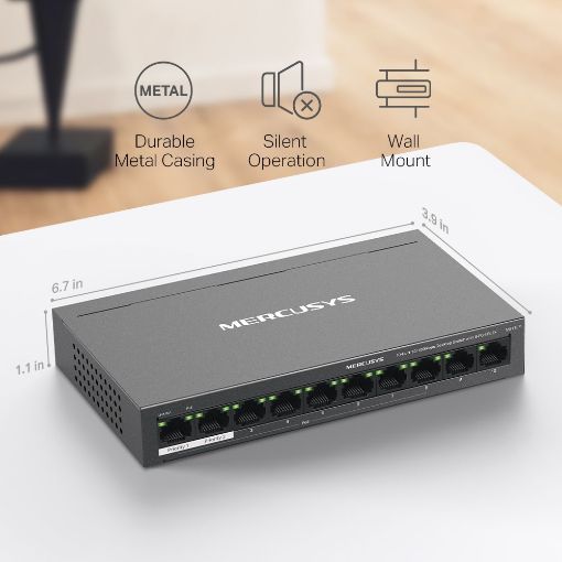 Εικόνα της Switch Mercusys MS110P 10-Port 10/100Mbps with 8-Port PoE+