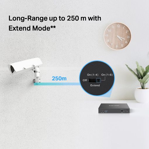 Εικόνα της Switch Mercusys MS110P 10-Port 10/100Mbps with 8-Port PoE+