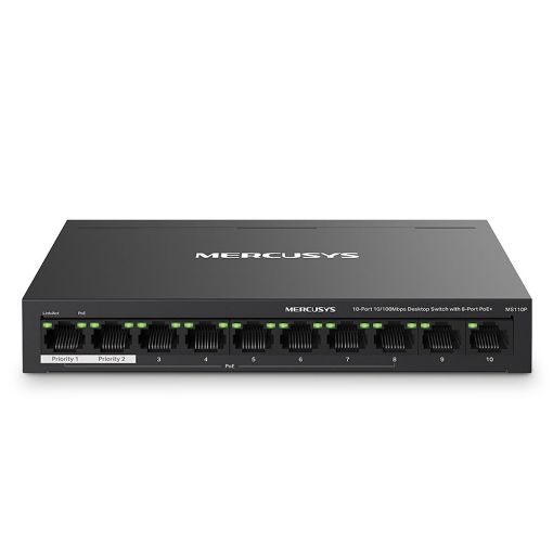 Εικόνα της Switch Mercusys MS110P 10-Port 10/100Mbps with 8-Port PoE+