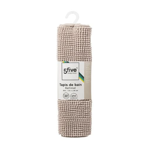 Εικόνα της Πατάκι Μπάνιου Chenille 5Five Linen Beige 50x80cm 38043O