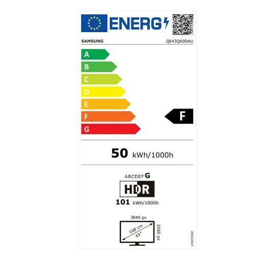 Εικόνα της Τηλεόραση Samsung Q60D 43" QLED 4K UHD Smart HDR (2024) QE43Q60DAUXXH