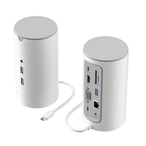 Εικόνα της Docking Station Vention 12-in-1 USB-C Vertical Type EU White TPHWC-EU