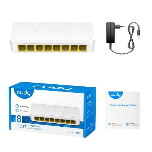 Εικόνα της Desktop Switch Cudy FS108D v2.0 8-Port Fast Ethernet