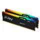 Εικόνα της Ram Kingston Fury Beast RGB 16GB (2 x8GB) DDR5-5200MHz CL40 Black KF552C40BBAK2-16