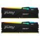 Εικόνα της Ram Kingston Fury Beast RGB 16GB (2 x8GB) DDR5-5200MHz CL40 Black KF552C40BBAK2-16