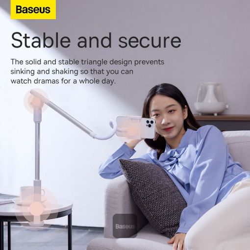Εικόνα της Baseus Βάση Smartphone/Tablet με Βραχίονα Λευκό SULR-0S