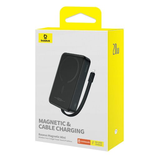 Εικόνα της Power Bank Baseus Mini 10000mAh USB-C / Καλώδιο Lightning & MagSafe 20W Black P10022109113-00