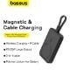 Εικόνα της Power Bank Baseus Mini 10000mAh USB-C / Καλώδιο Lightning & MagSafe 20W Black P10022109113-00