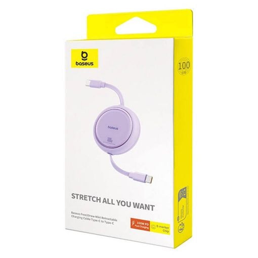 Εικόνα της Καλώδιο Baseus USB-C to USB-C Free2Draw PD 100W 1m Purple P10364500511-00