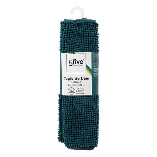 Εικόνα της Πατάκι Μπάνιου Chenille 5Five Petrol Blue 50X80 138043P
