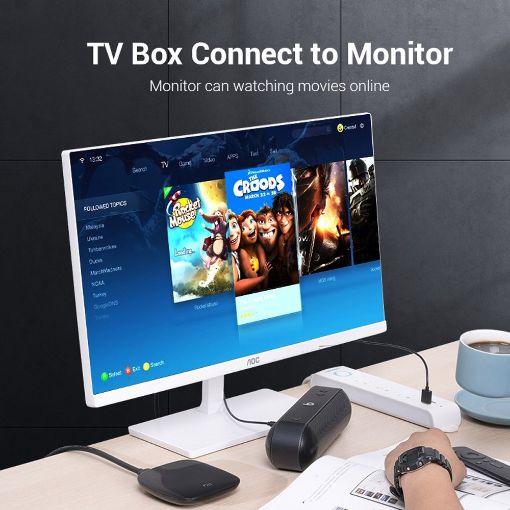 Εικόνα της Καλώδιο Vention HDMI to VGA with Audio Output & USB Power Supply 2m Black ABIBH