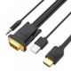 Εικόνα της Καλώδιο Vention HDMI to VGA with Audio Output & USB Power Supply 2m Black ABIBH