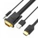 Εικόνα της Καλώδιο Vention HDMI to VGA with Audio Output & USB Power Supply 3m Black ABIBI