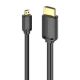 Εικόνα της Καλώδιο Vention Micro HDMI to HDMI 4K 2m Black AGIBH