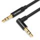 Εικόνα της Καλώδιο Vention 3.5mm Male to 90° Male 0.5m Black BAKBD-T