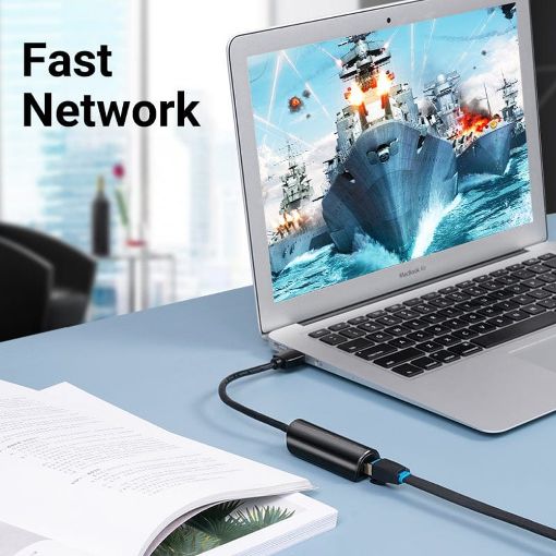 Εικόνα της Adapter Vention USB 3.0 to RJ45 Ethernet Gigabit 0.15m ABS Black CEHBB