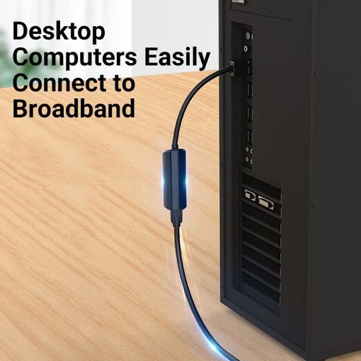Εικόνα της Adapter Vention USB 3.0 to RJ45 Ethernet Gigabit 0.15m ABS Black CEHBB