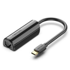 Εικόνα της Adapter Vention USB-C to RJ45 Ethernet Gigabit 0.15m Black CFBBB