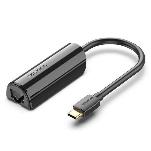 Εικόνα της Adapter Vention USB-C to RJ45 Ethernet Gigabit 0.15m Black CFBBB