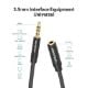 Εικόνα της Καλώδιο Προέκτασης Vention 3.5mm M/F 1.5m Black Cotton Braided BHBBG