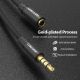 Εικόνα της Καλώδιο Προέκτασης Vention 3.5mm M/F 3m Black Cotton Braided BHBBI