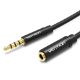 Εικόνα της Καλώδιο Προέκτασης Vention 3.5mm M/F 5m Black Cotton Braided BHBBJ