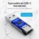 Εικόνα της Adapter Vention USB 3.0 to Type-C Aluminum Gray CDPH0