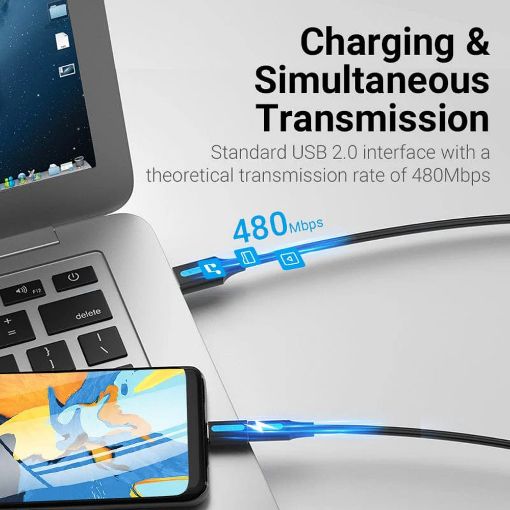 Εικόνα της Adapter Vention Type-C to Micro USB 2.0 B PVC Black CDXB0