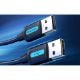 Εικόνα της Καλώδιο Vention USB-A 2.0 M/M 0.25m Black COJBC