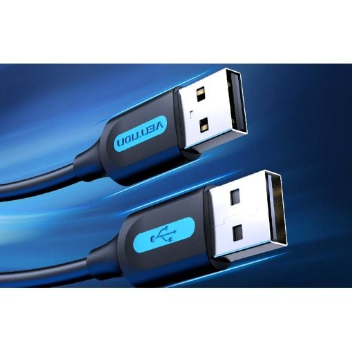 Εικόνα της Καλώδιο Vention USB-A 2.0 M/M 0.5m Black COJBD