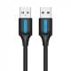 Εικόνα της Καλώδιο Vention USB-A 2.0 M/M 1m Black COJBF