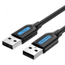 Εικόνα της Καλώδιο Vention USB-A 2.0 M/M 1m Black COJBF