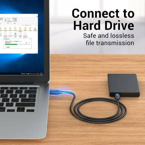 Εικόνα της Καλώδιο Vention USB-A 3.0 M/M 0.5m Black CONBD