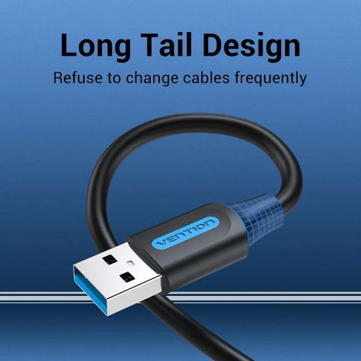 Εικόνα της Καλώδιο Vention USB-A 3.0 M/M 1m Black CONBF