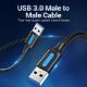 Εικόνα της Καλώδιο Vention USB-A 3.0 M/M 1m Black CONBF
