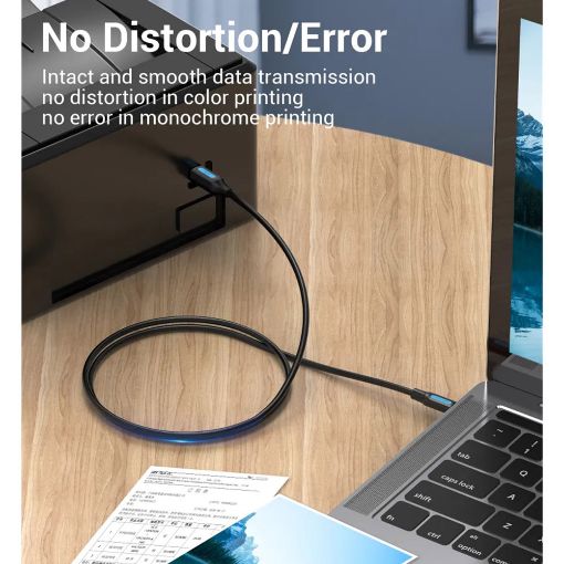 Εικόνα της Καλώδιο Vention USB-C 2.0 to USB-B 2A Print 2m Black CQUBH