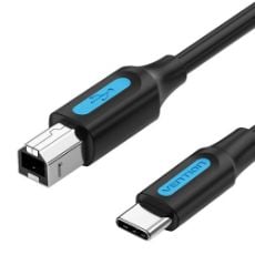 Εικόνα της Καλώδιο Vention USB-C 2.0 to USB-B 2A Print 2m Black CQUBH