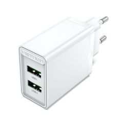 Εικόνα της Φορτιστής Vention USB-A 2-Port 18W White FBAW0-EU