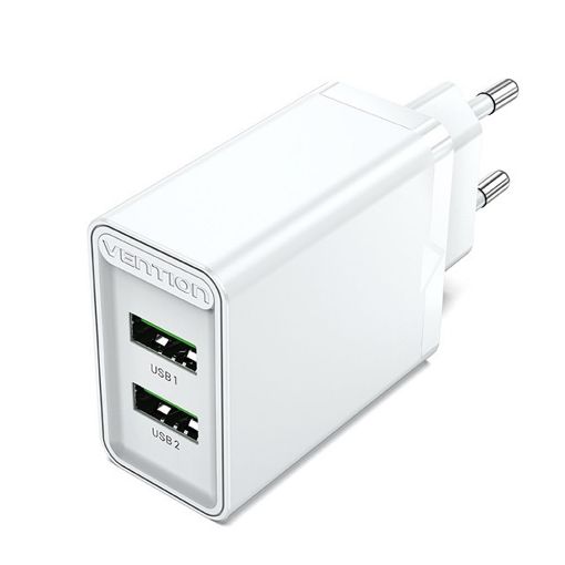 Εικόνα της Φορτιστής Vention USB-A 2-Port 18W White FBAW0-EU
