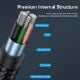 Εικόνα της Καλώδιο Vention USB-A 2.0 to USB-C M/M Braided LED 0.25m Black CTFBC