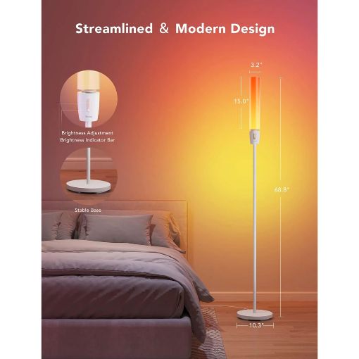 Εικόνα της Govee RGBICWW Cylinder Floor Lamp White H6078